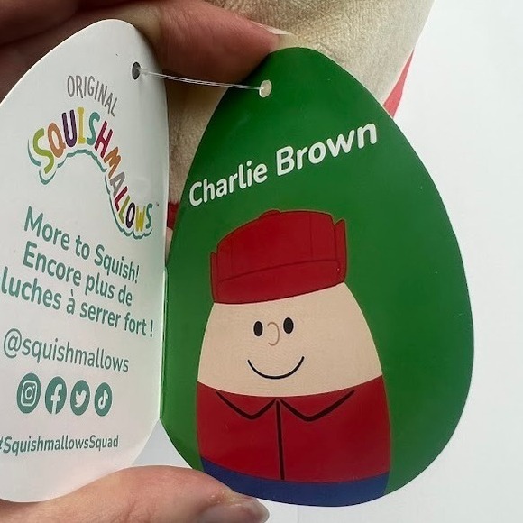 Squishmallows Charlie Brown Peanuts Plush Toy 8 Inch New - Picture 5 of 5